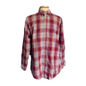 Wrangler 20x Extra Large Multi Color Plaid Western Button Front Shirt